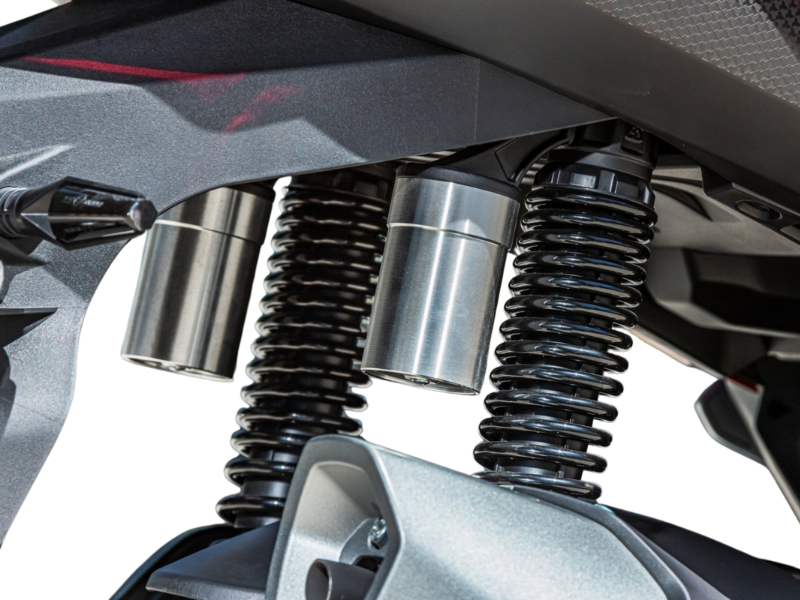 Dual rear shock absorbers